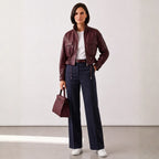Campera corta de cuero de oveja - Art. 6242