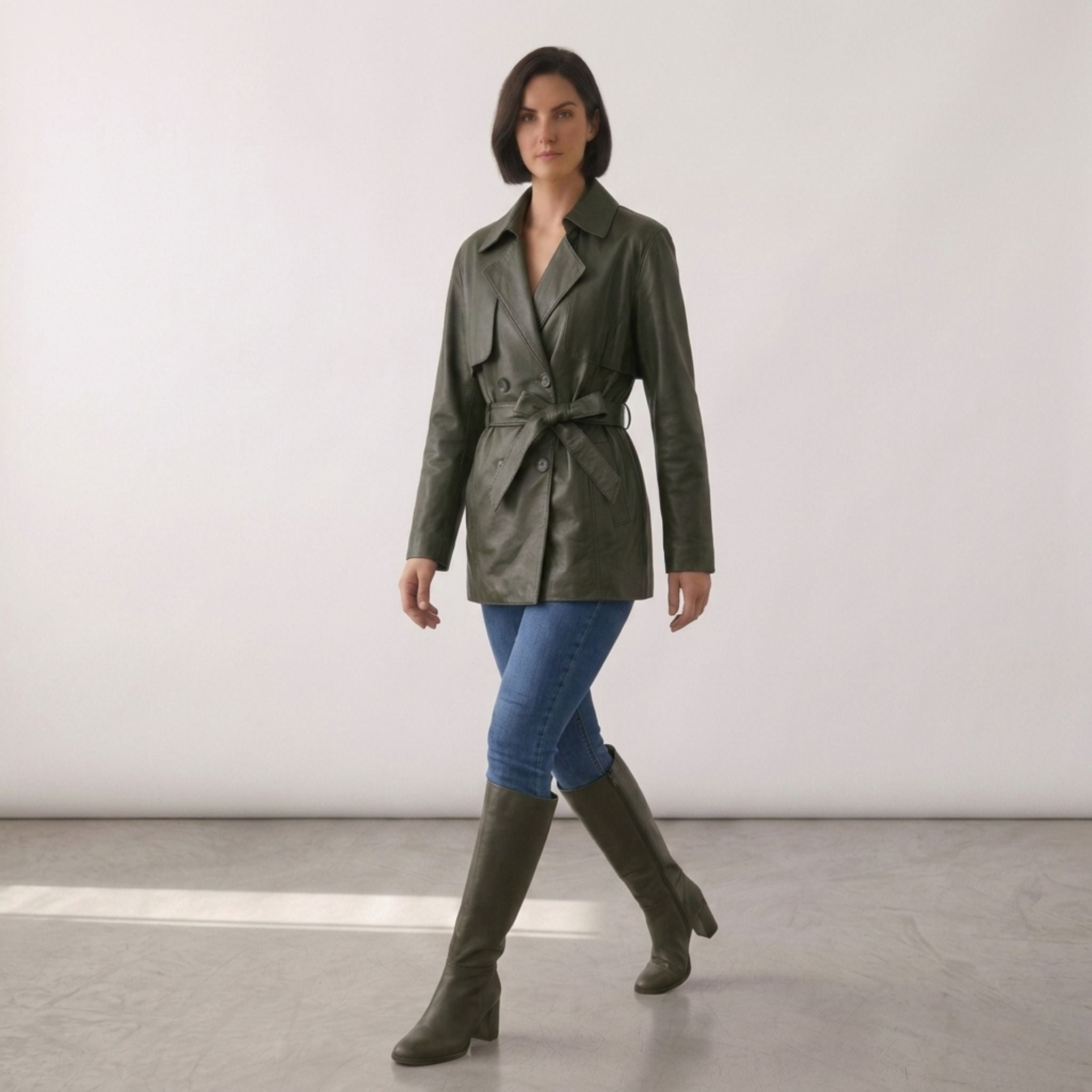 Short Sheepskin Trench Coat - Art. 633
