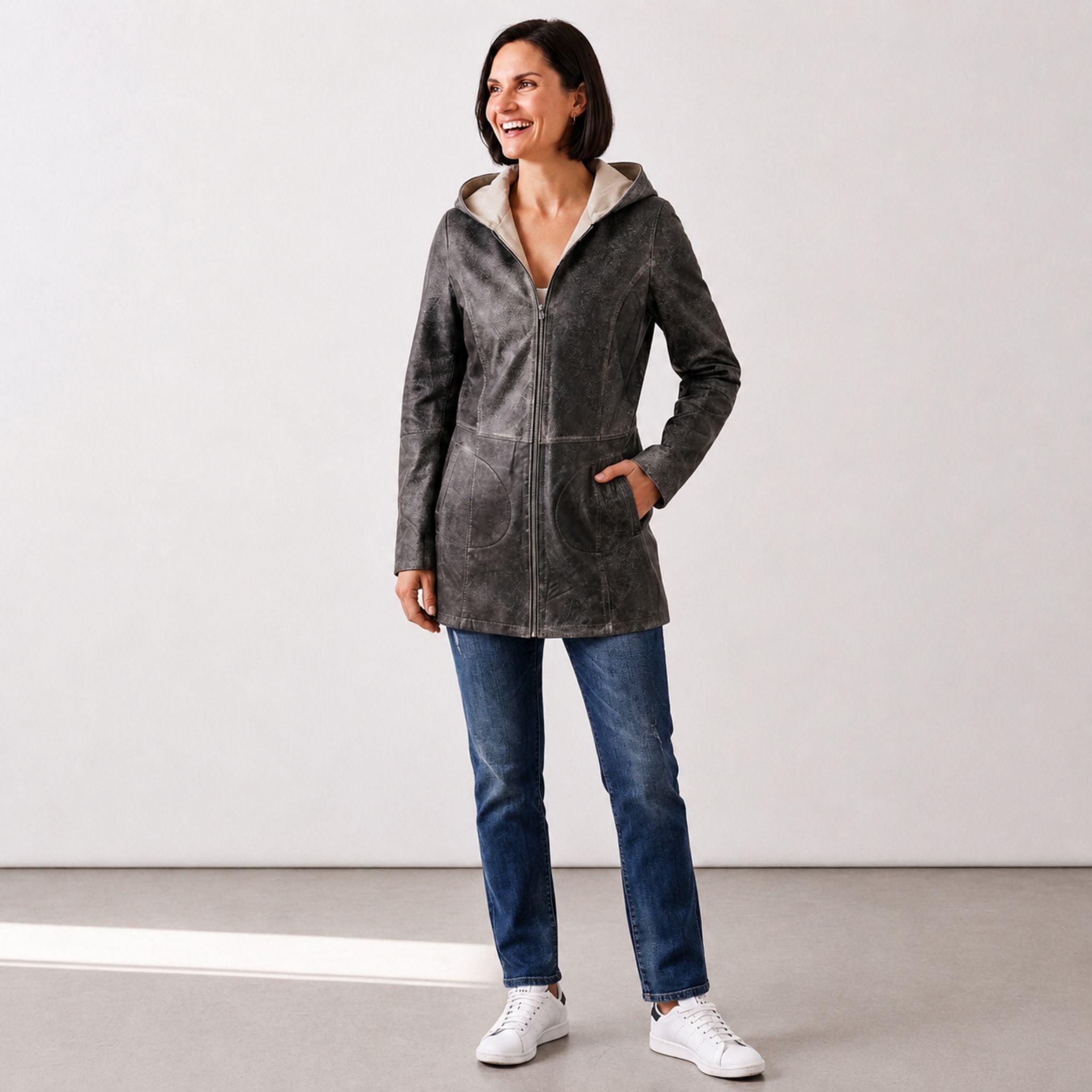 Reversible goatskin coat - Art. 6620