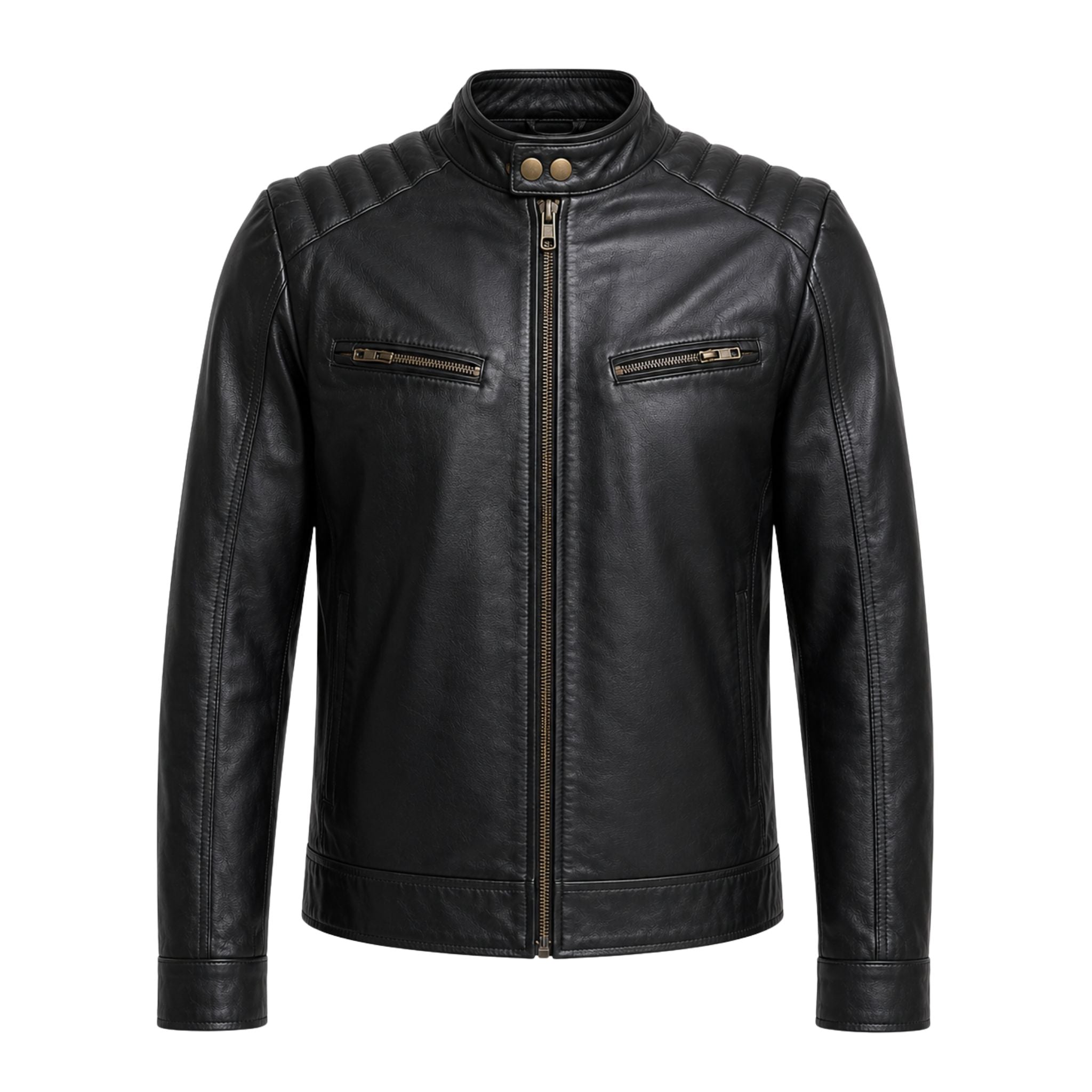 Campera motoquera de cuero vacuno - Art. 6085
