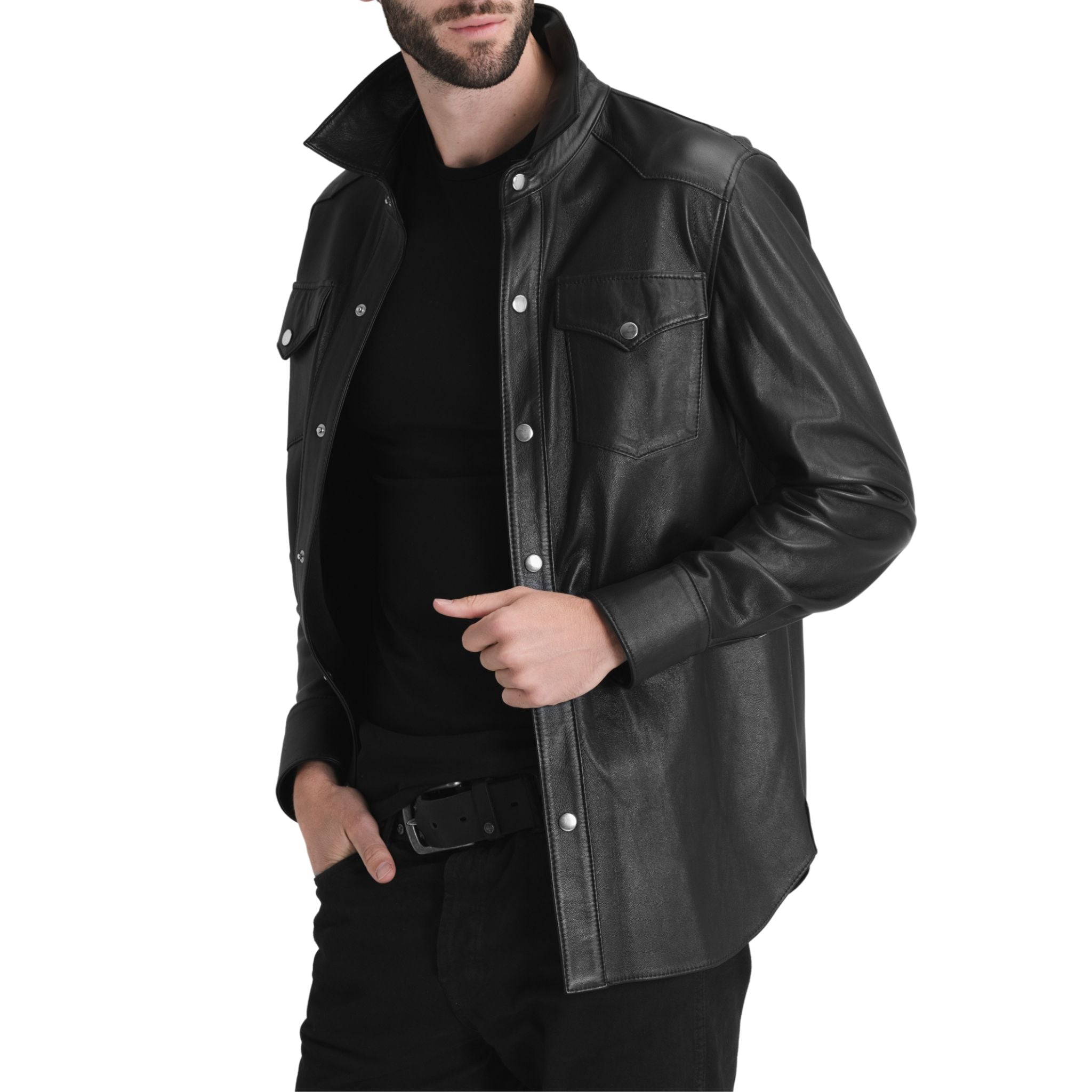 Sheepskin leather shirt - Ref. 5077