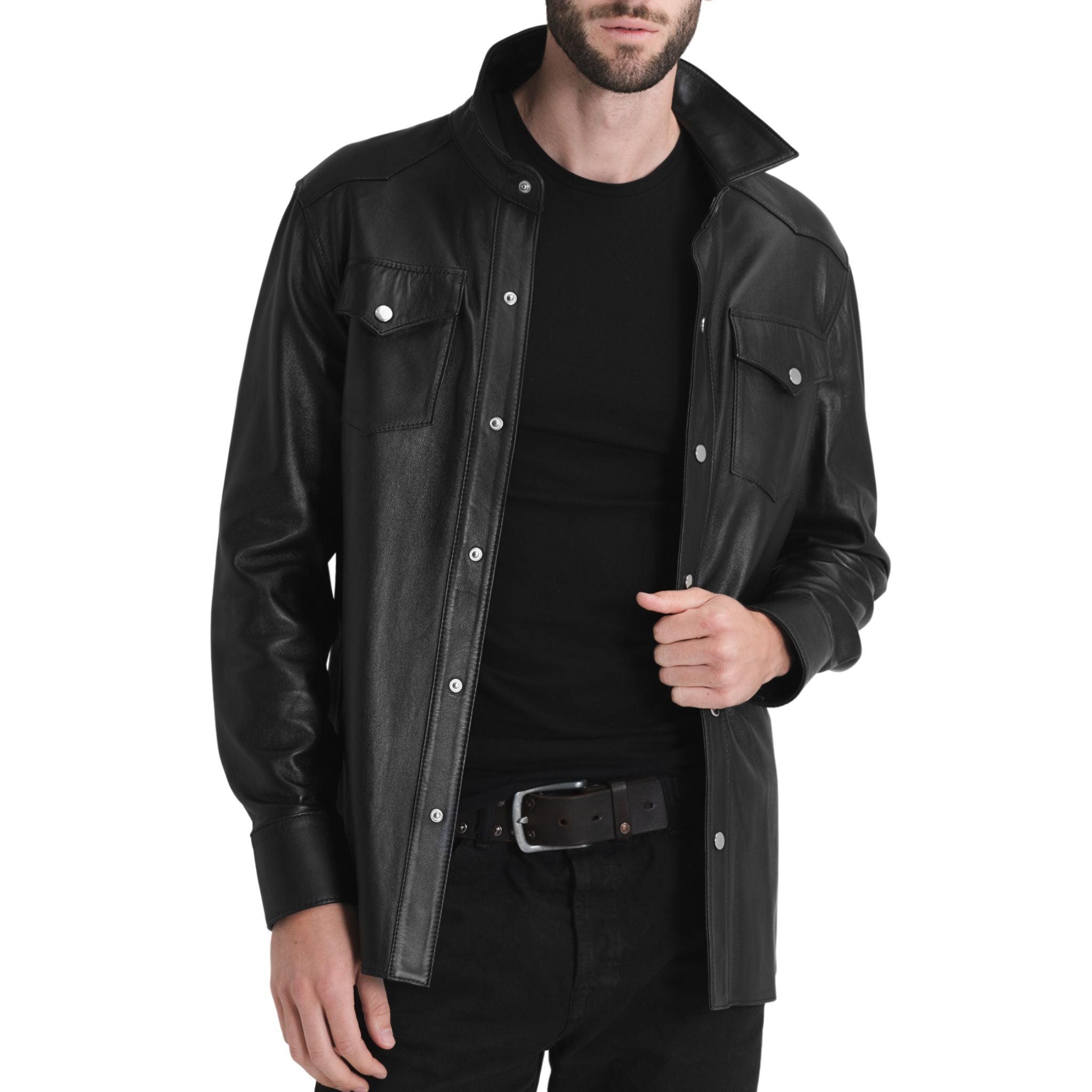 Sheepskin leather shirt - Ref. 5077