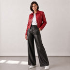 Sheepskin leather jacket - Item 6242