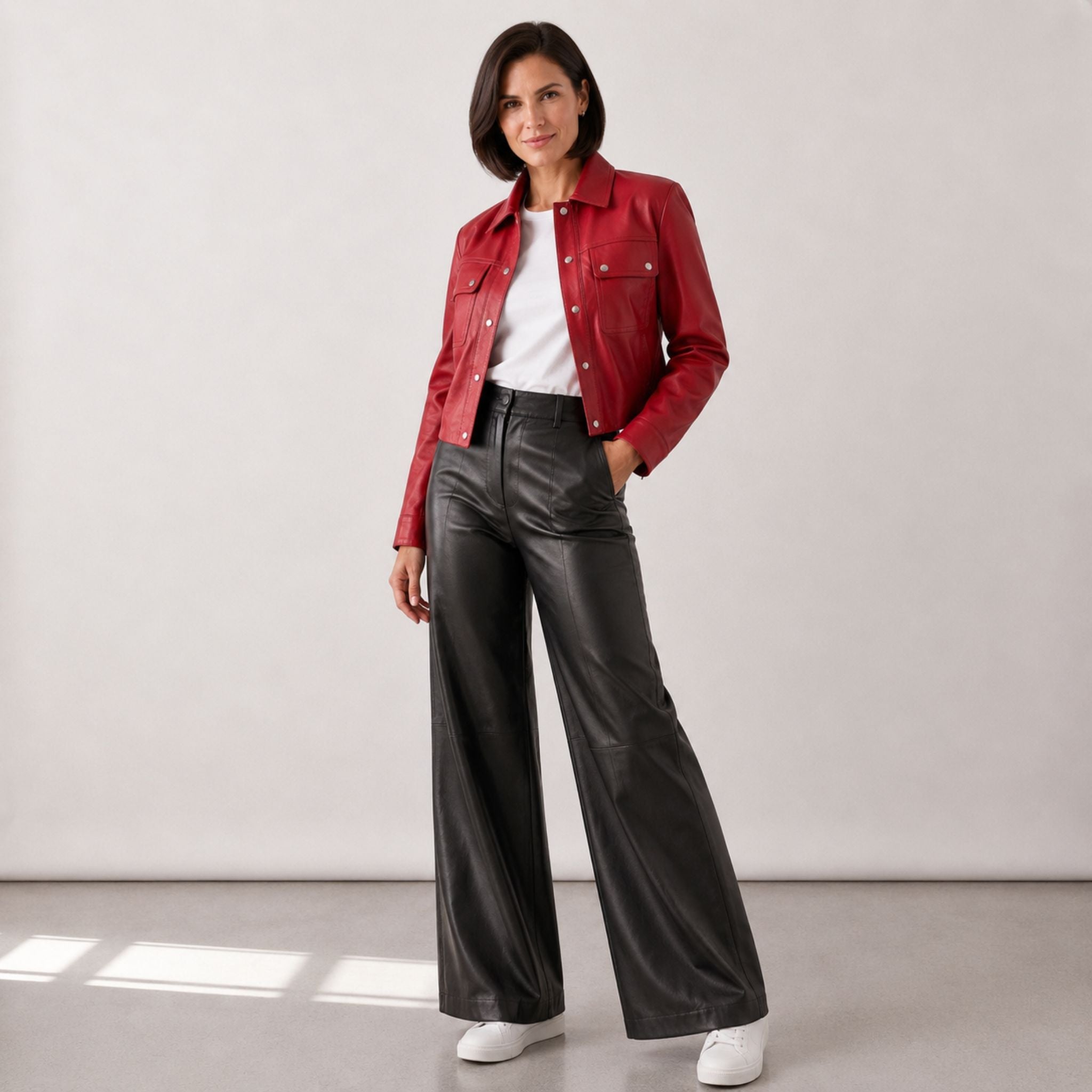 Sheepskin leather jacket - Item 6242