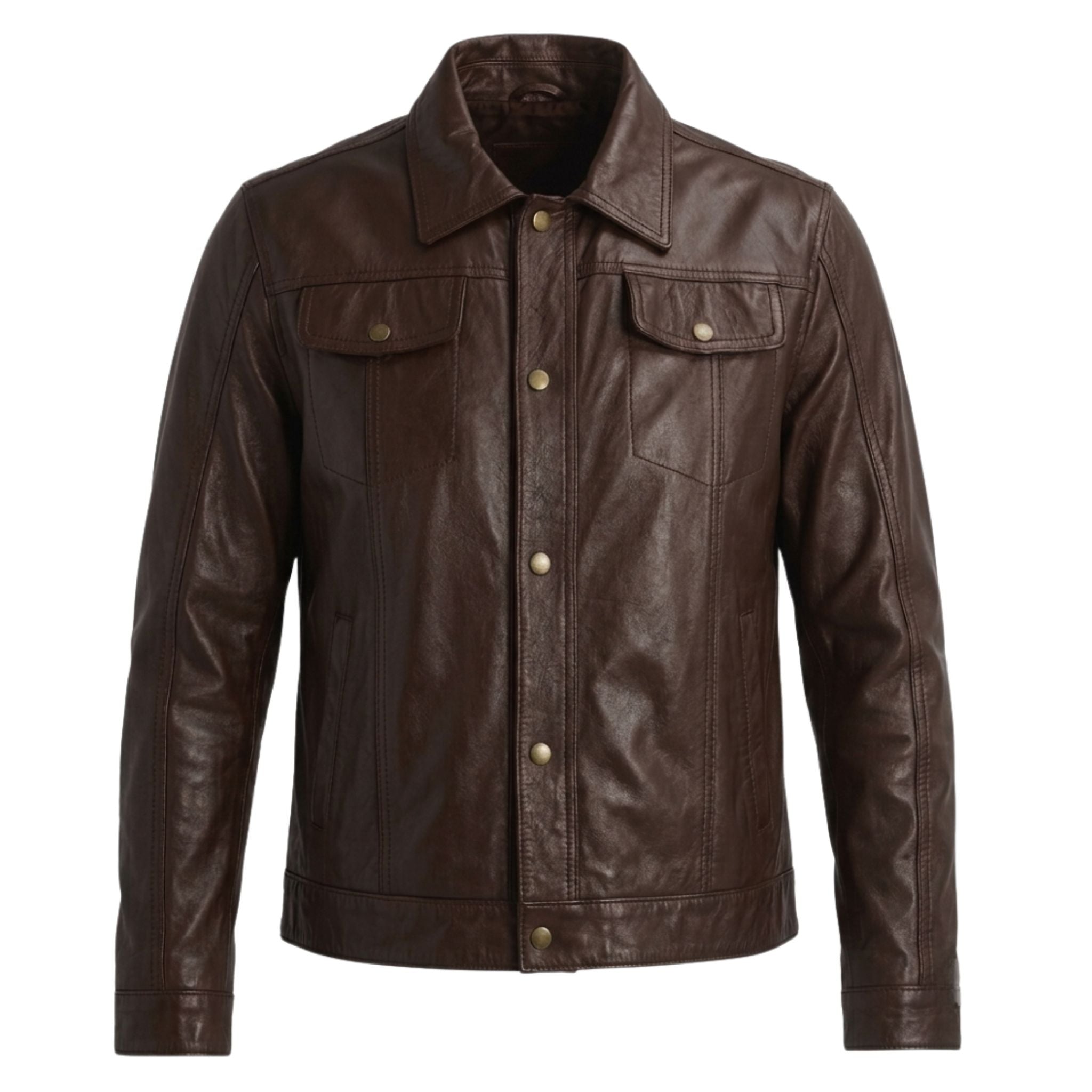 Campera estilo Jean de cuero vacuno - Art. 6082