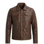 Campera estilo Jean de cuero vacuno - Art. 6082