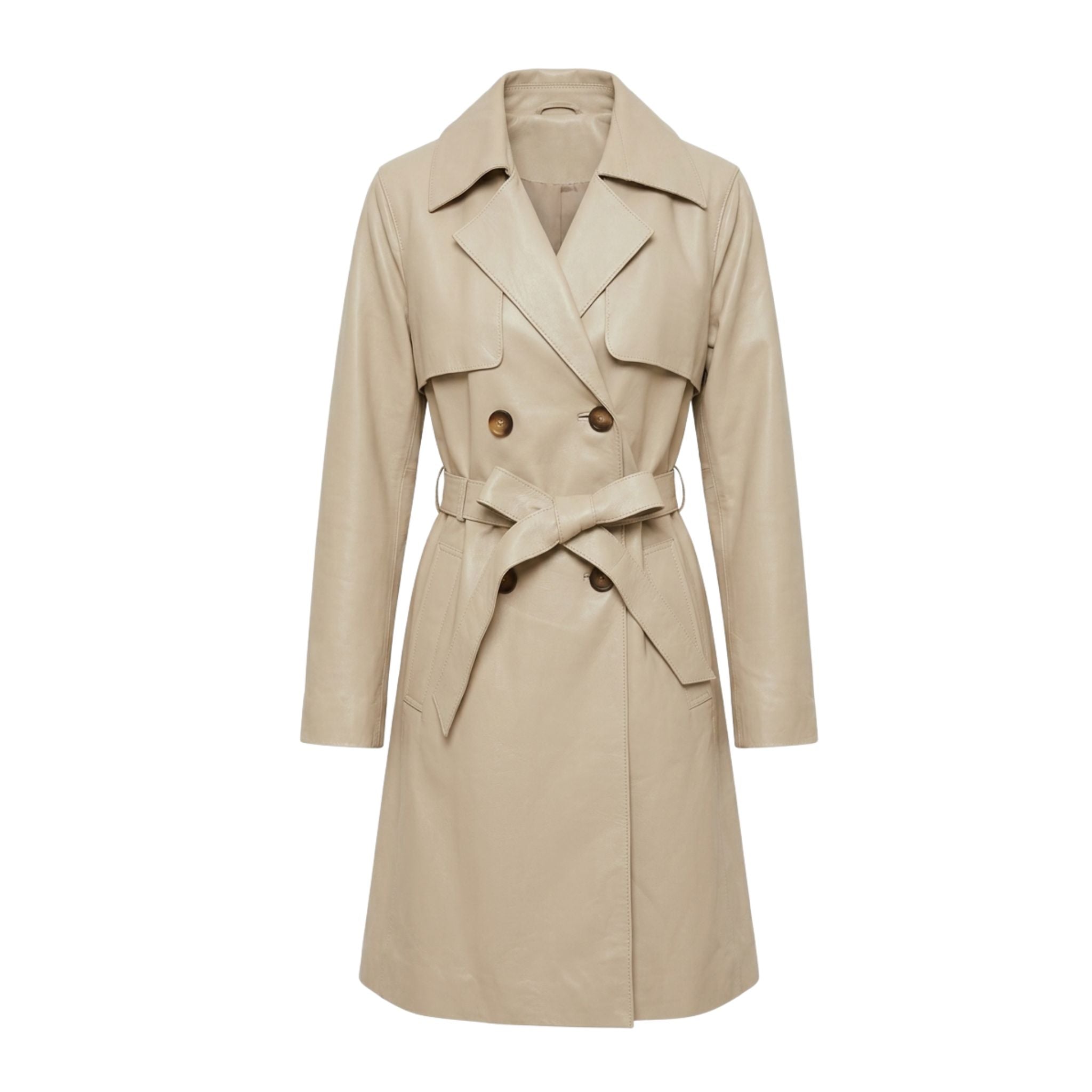 Sheepskin Leather Trench Coat - Art. 1033