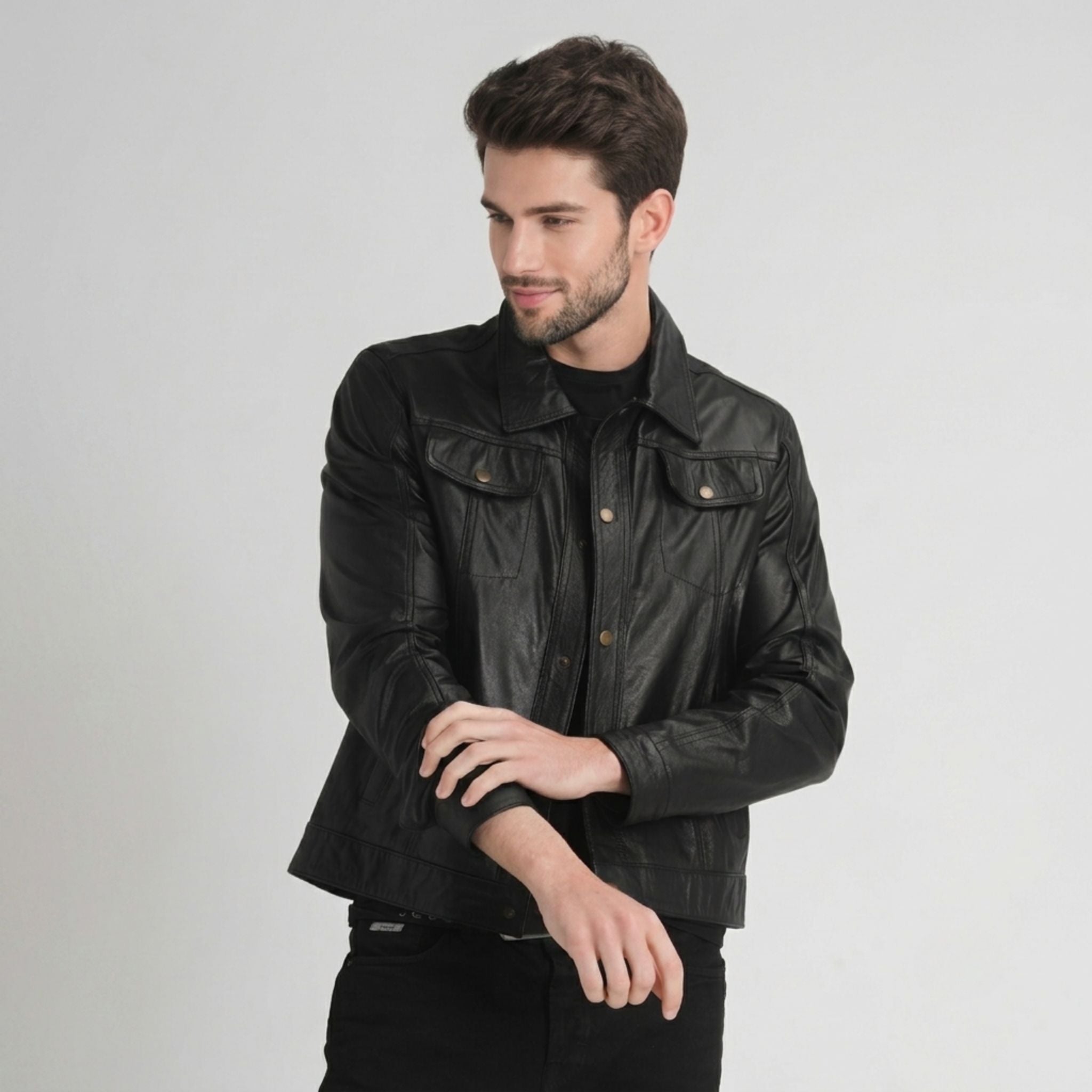 Cowhide leather jacket - Item 5060