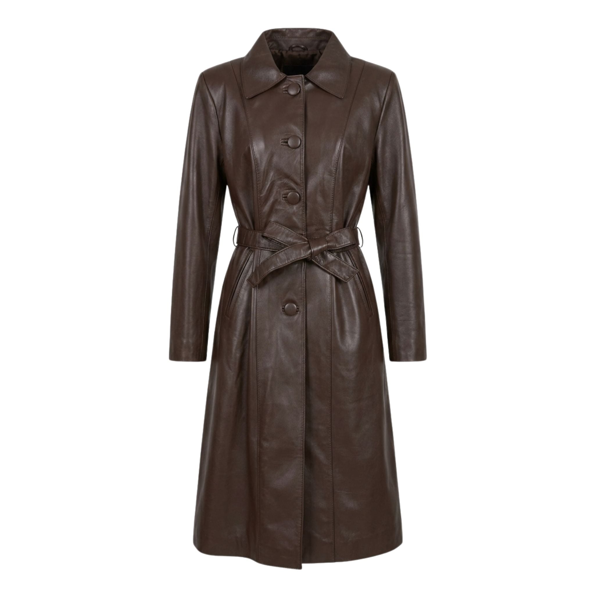 Classic long sheepskin coat - Item 1030