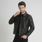 Campera estilo Jean de cuero vacuno - Art. 6082