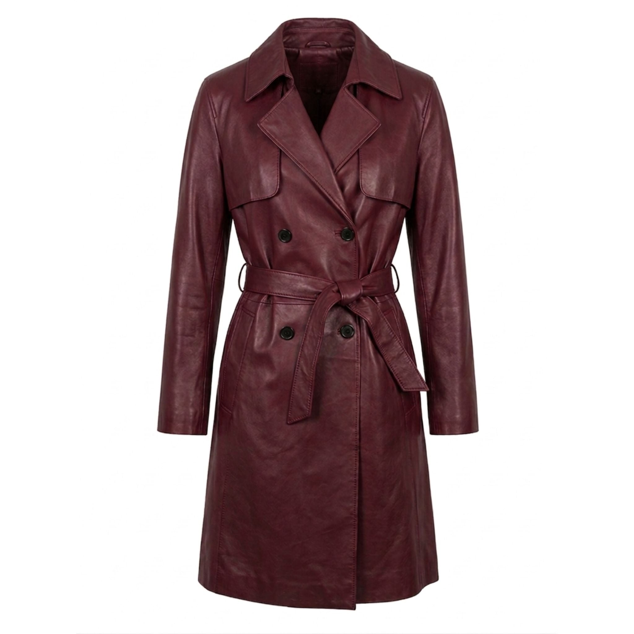 Sheepskin Leather Trench Coat - Art. 1033