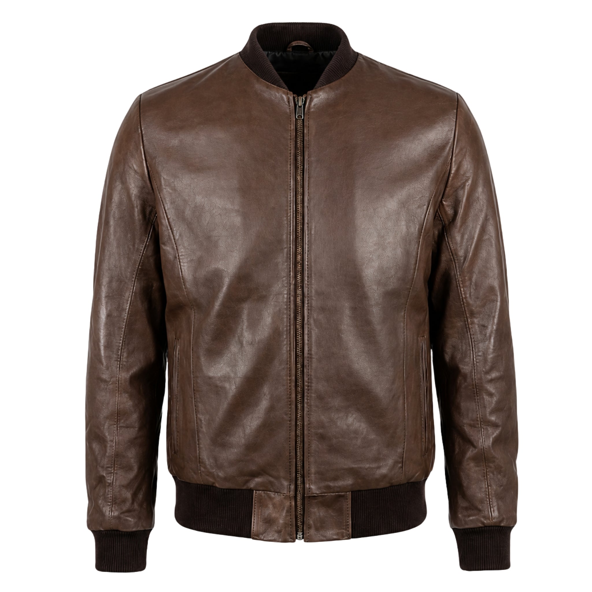 Campera Bomber de cuero vacuno - Art. 4312