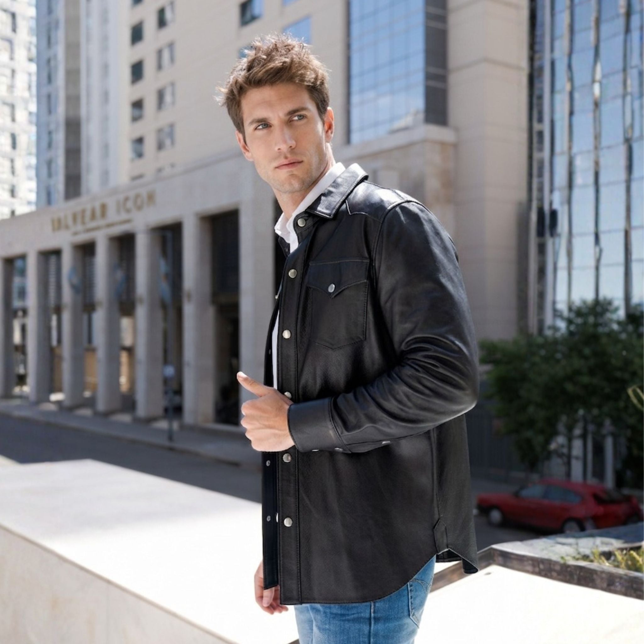 Sheepskin leather shirt - Ref. 5077